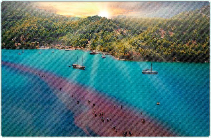 koy, Marmaris, kız kumu plajı, bayır